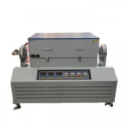 เตาเผาแบบท่ออุณหภูมิสูงสุญญากาศธรรมดา -0.1mpa พร้อมเทอร์โมคัปเปิลวัดอุณหภูมิสองตัว (ภายนอกท่อ) พร้อมจอแสดงผลเครื่องมือ