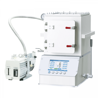 เครื่องอัดร้อนสูญญากาศแบบใช้มือขนาดเล็ก 500C 5T พร้อมโปรแกรมอัดแรงดันแบบหลายส่วน