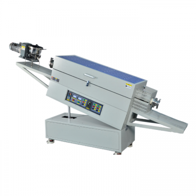 เตาเผาแบบท่อเอียงหมุนโซนอุณหภูมิคู่ Lab 1200C พร้อมส่วนทำความร้อนความยาว 350 และ 350 มม.