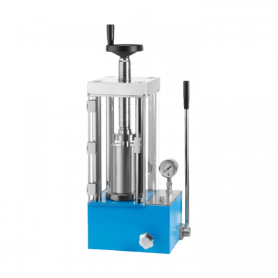 Lab 12T เครื่องกดไอโซสแตติกเย็นแบบแมนนวลพร้อมฝาครอบป้องกันกระจกอินทรีย์