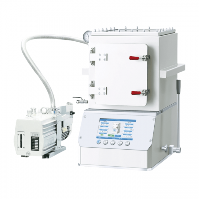 เครื่องรีดร้อนสูญญากาศแบบใช้มืออุณหภูมิสูง Lab 15T 500C พร้อมแผ่นทำความร้อนขนาด 300×300 มม.