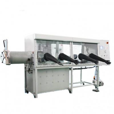 กล่องถุงมือสูญญากาศแบบสองสถานีสำหรับแบตเตอรี่ลิเธียมไอออนในห้องปฏิบัติการวิจัย