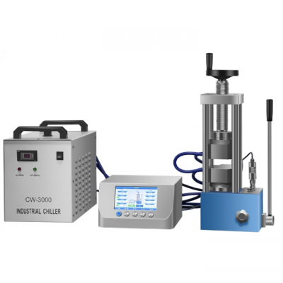 เครื่องกดร้อนไฮดรอลิกแบบแผ่นความร้อนคู่ 500℃ 24T Lab