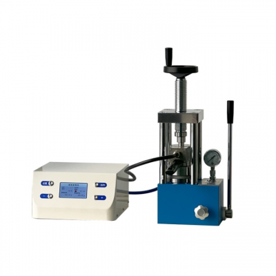 เครื่องอัดไฮดรอลิกร้อนแบบใช้มือทรงกระบอกไฟฟ้าสำหรับห้องปฏิบัติการพร้อมชุดแม่พิมพ์อัดร้อน