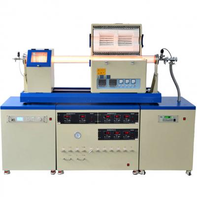 ระบบ Lab CVD พร้อมเตาเผาแบบหลอดโรตารีโซนคู่ 1500-1500C